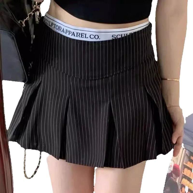 Jupe Patineuse Grande Taille Vintage Fille Chaude Amincissante Petite Jupe Mini Plissée Jupe Pantalon Polyvalente Décontractée JK pour Femmes
