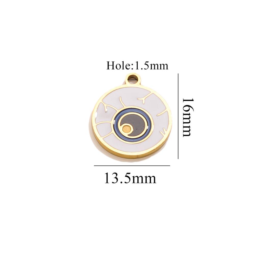 Yori 5Pcs Halloween Pumpkin Lantern Little Ghost Funny Cartoon Cute Pendant DIY Stainless Steel Accessories Jewelry Pendant