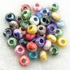 20pcs 14mm Mix Colour Big Hole Acrylic Beads Spacer Loose Beads for Jewelry Making DIY Handmade Bracelet Accessories(hole:5mm)