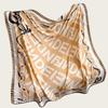 Hangzhou Silk Satin Brocade Scarf 110x110: Versatile Large Silk Feel Shawl for Air Conditioning