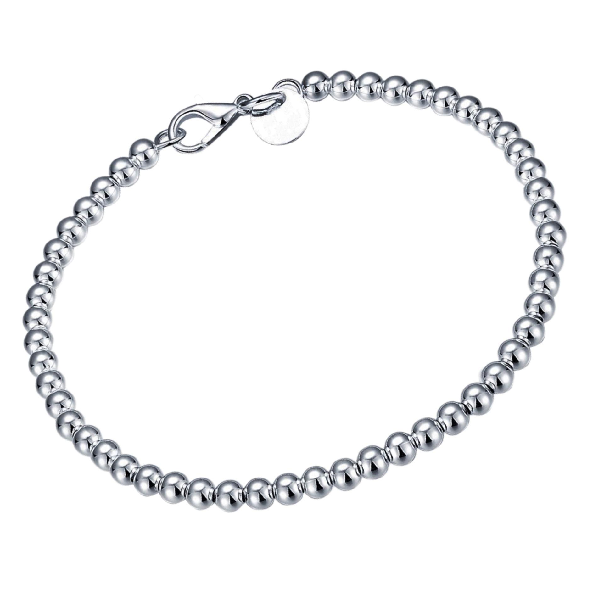 Silver Plated 4M Hollow Bead Bracelet - European & American Style Korean Fashion Bracelet