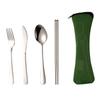 3Pcs Tableware Stainless Steel Cutlery Set Knife Fork And Spoon  Dinnerware  Case Travel Camping Accessories With Portable