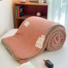 Shell-Edge Appliqué Bubble Fleece Blanket - Half-Plush Classroom & Office Throw