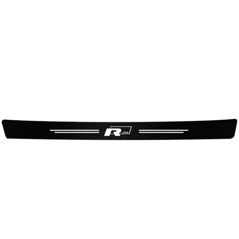 Auto Door Sill Carbon Fiber Car Sticker Protector Strip Waterproof Protect Film For VW GTI Polo Golf GTI Passat Tiguan Hub Cap
