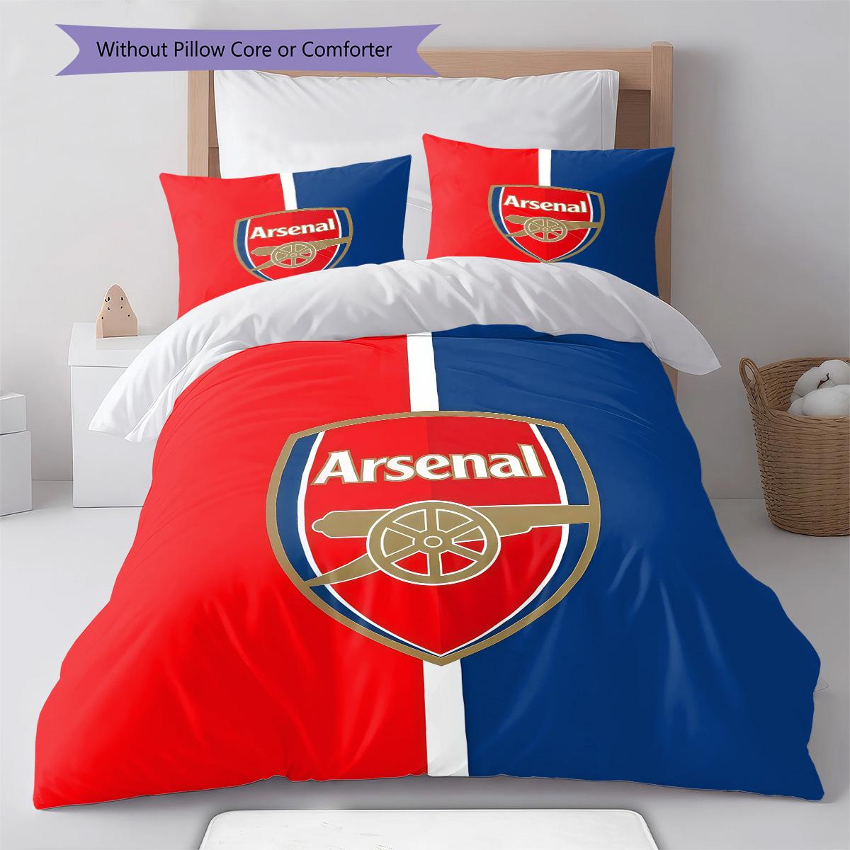 

The Gunners logo Bedding Quilt Set Quilt Cover Pillowcase Home Decoration Birthday Gift (1 * duvet cover + 2 * pillowcase, without core) 135x200cm