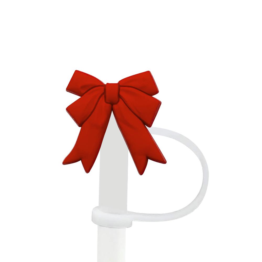 8-10mm Bow Straw Cap: Cartoon Rubber Dust Cover & Stopper - Recyclable