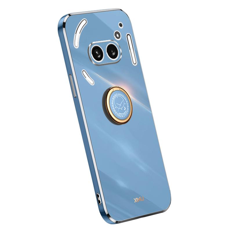 XINLI Pro Nothing Phone (2a) Kryt Elektrogalvanizovaný Kroužek Stojánek Měkké TPU Pouzdro na Telefon
