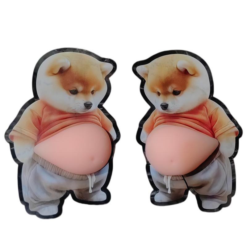 3D Cute Puppy Sticker Squeezeable Shiba Inu Phone Case Decoration Children'S Birthday Party Favor Festival Supplies