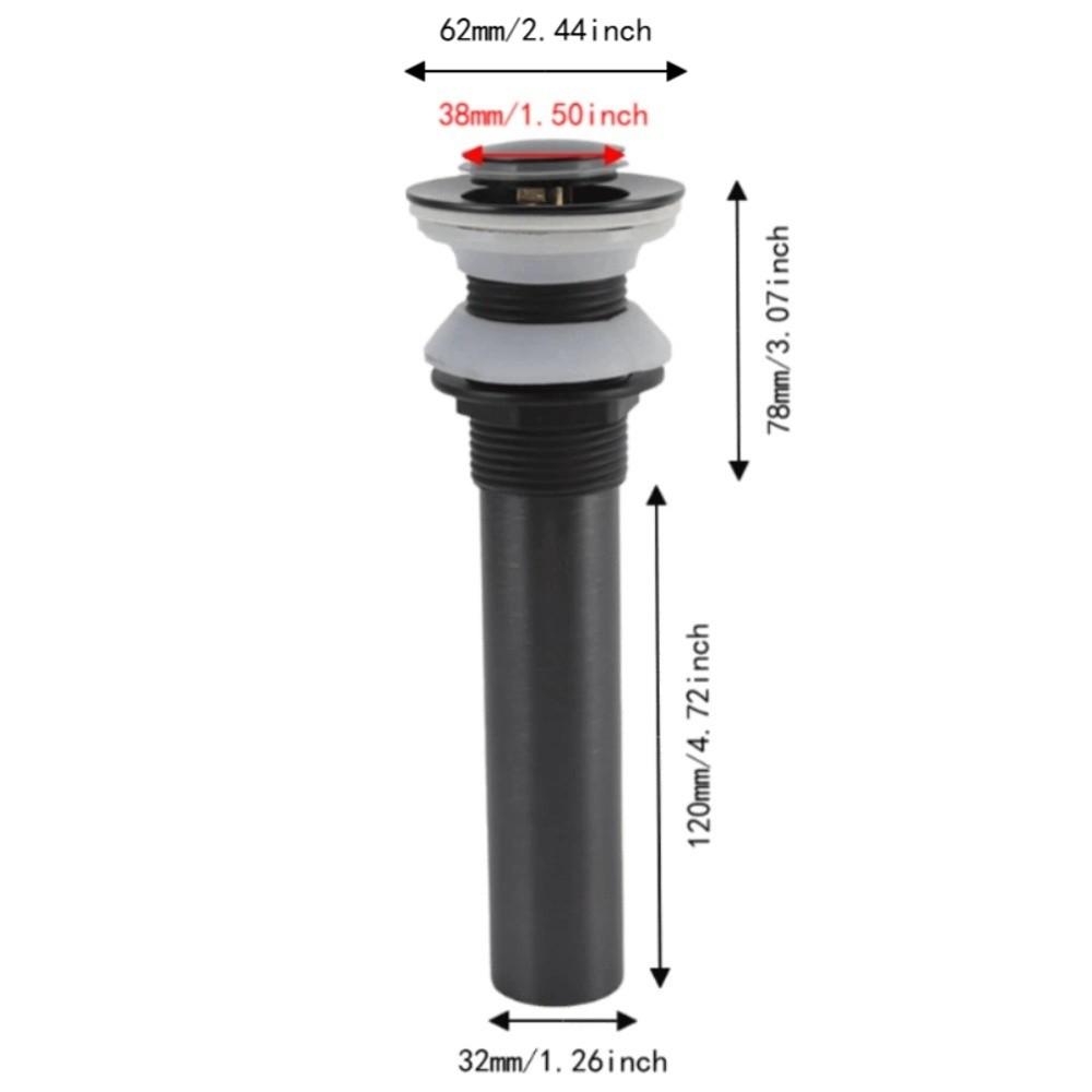 Matte Black Finish Drain Stopper Push Bounce Basin Sink Drain Sink Drain Stopper Kitchen Use