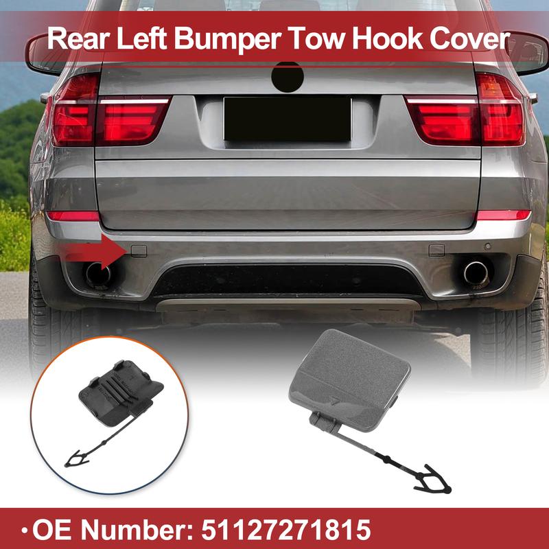 X Autohaux Car Tow Hook Cover Cap for BMW X5 E70 2011-2013 Hook No.51127271815 Gray