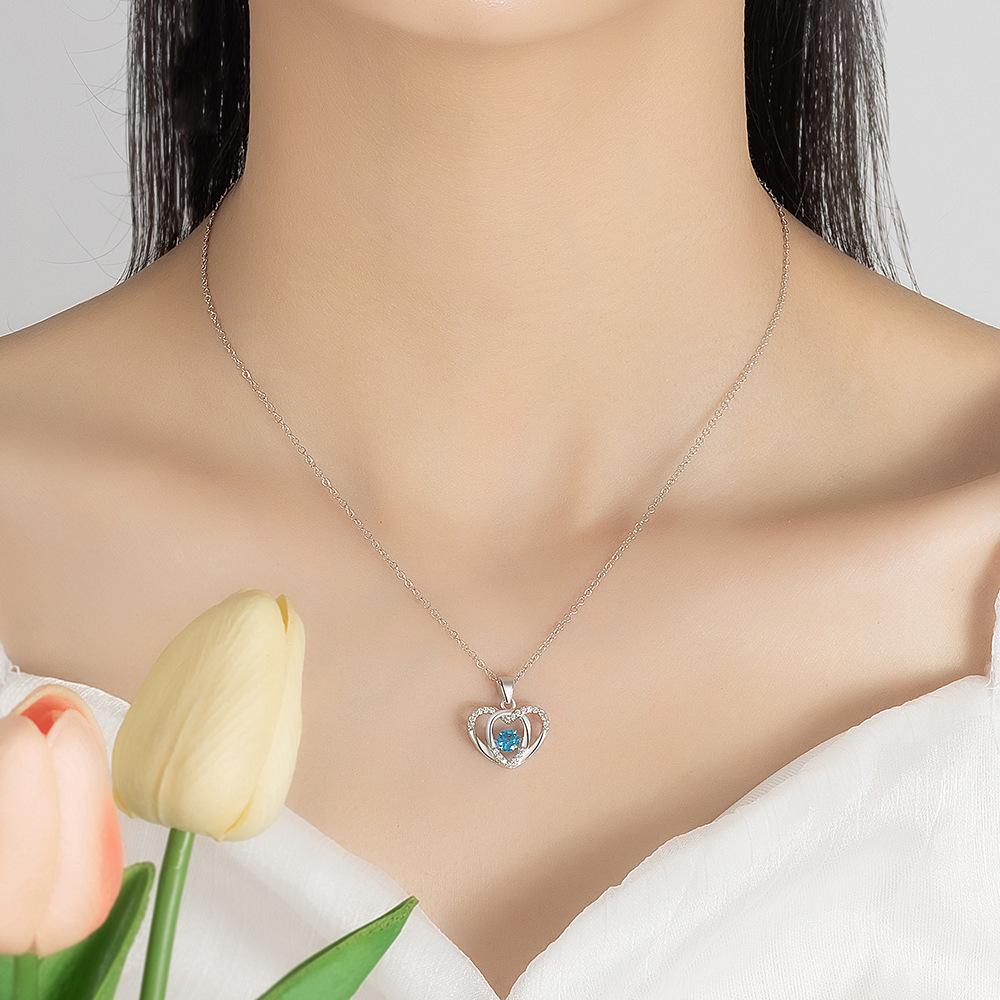 Pearl Necklace Crystal Heart Necklace Fashion Korean Wave Shiny Clavicle Chain Necklace Women Trending Party Gifts 25