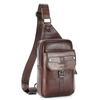Brand Men's Bag 100% Genuine Leather Shoulder Crossbody Bag Vintage Luxury Chest Bag Side Backpack Travel Essential Handbag