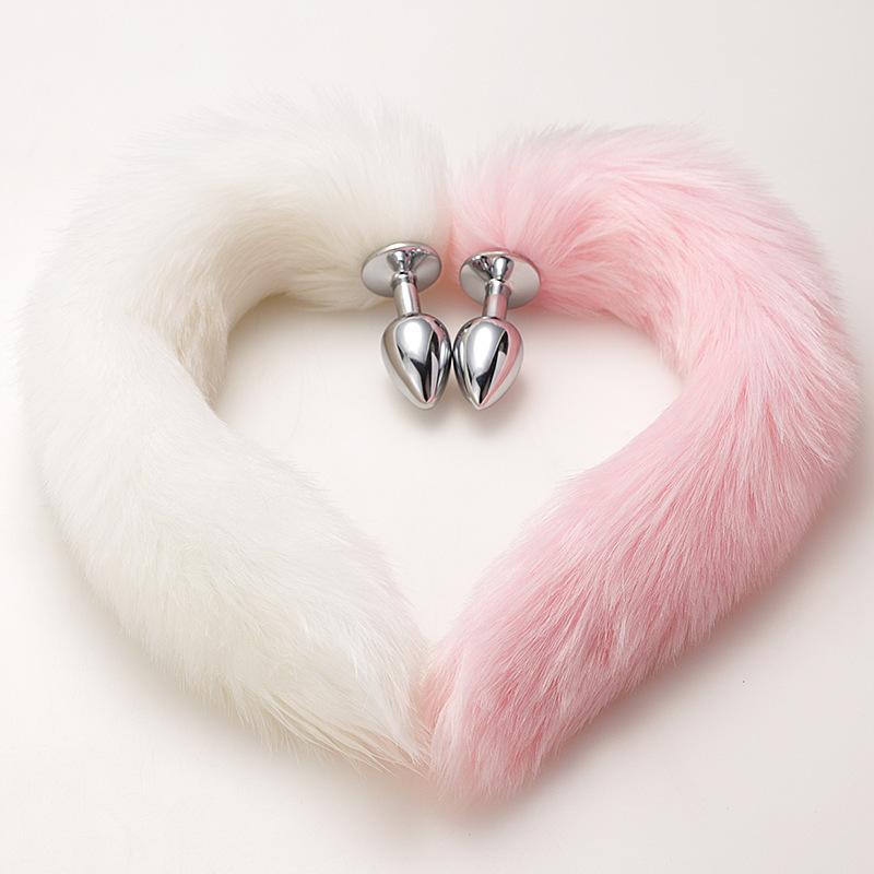 Meilang Ears Fox Tail Butt Plug Metal Anal Plug Sex Toys Adult Toys Couple Sex Product