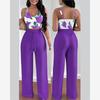 Women Casual Two-Piece Set European and American Fashion Women Creamy-white Leisure Set