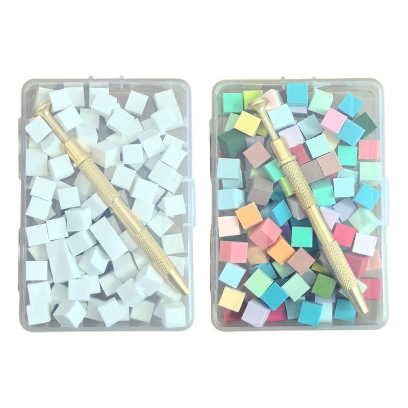 100Pcs Soft Nail Sponges for Omber,Mini Nail Art Sponges,Auras Nails,Omber Nail Brush Gradient Nail Designs Tools