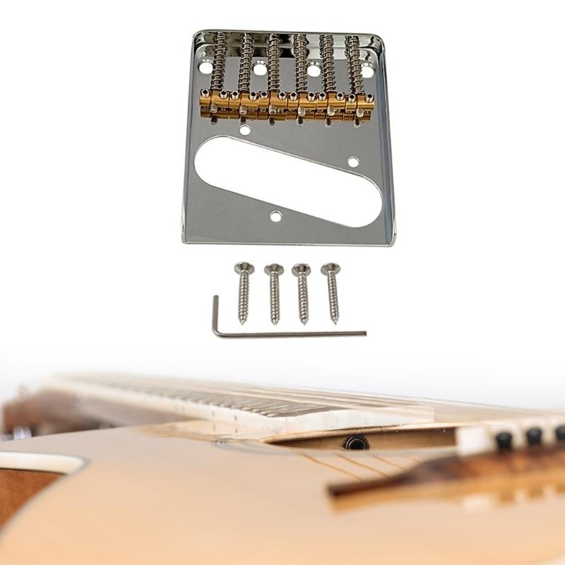 L Shaped Electric Guitar Bridge Saddles Fixing Guitar Bridge Guitar Bridge 6 Strings Electric Guitar Bridge Screws Set
