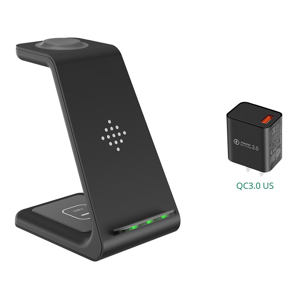 Qi 3 In 1 Ladegerät Ständer Für Apple Watch/Airpods Pro Schnelle Drahtlose Ladeständer Für Iphone 14 Pro Max/13/12/8 Ladegeräte