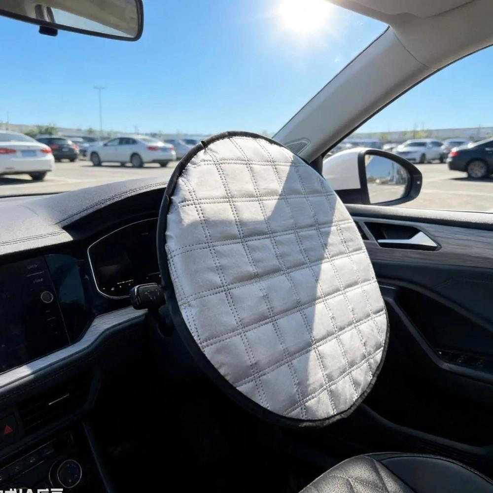 Prevent Aging Car Steering Wheel Cover 44CM Steering Sun Protection Cover  Car Interior