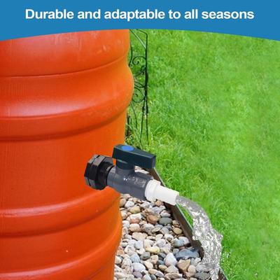 Rain Barrel Diverter Kit Rain Barrel Kit PVC Rainwater Accessories Connector For Outdoor Standard 3/4-Inch Diameter Faucets