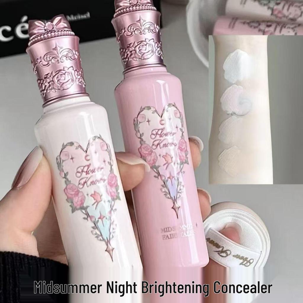 Hua Zhi Xiao Midsummer Night Brightening Concealer WH01/PK02: Long-Lasting, Sweat-Proof Coverage for Blemishes and Dark Circles.