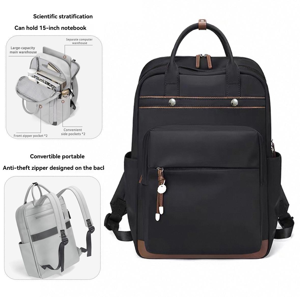 

New Unisex Versatile Laptop Backpack Top Handle Travel Casual Backpack Business Computer Bag чёрный