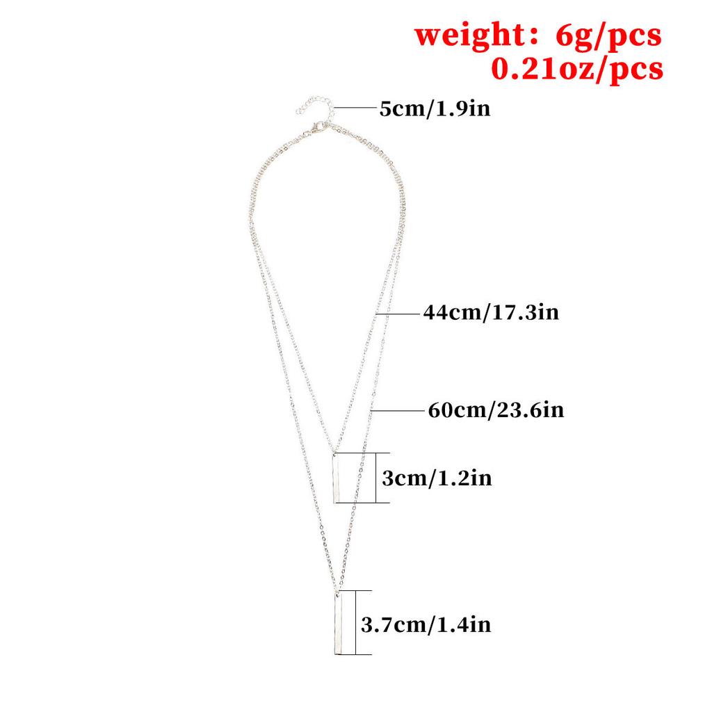 Items of jewelry, double-layer one-word necklace, fashion pendant