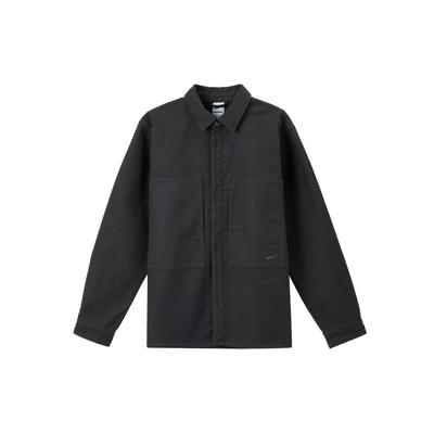 Swoosh Unifarben Atmungsaktives Langarmshirt Herrenhemden Schwarz FB7743-060