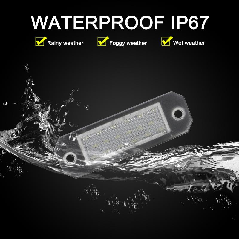 12V LED Lampa Tablicy Rejestracyjnej Do VW Transporter T5/T6 2003-2019 Caddy 2004-2017 Biały Zespół Lampy Tablicy Rejestracyjnej