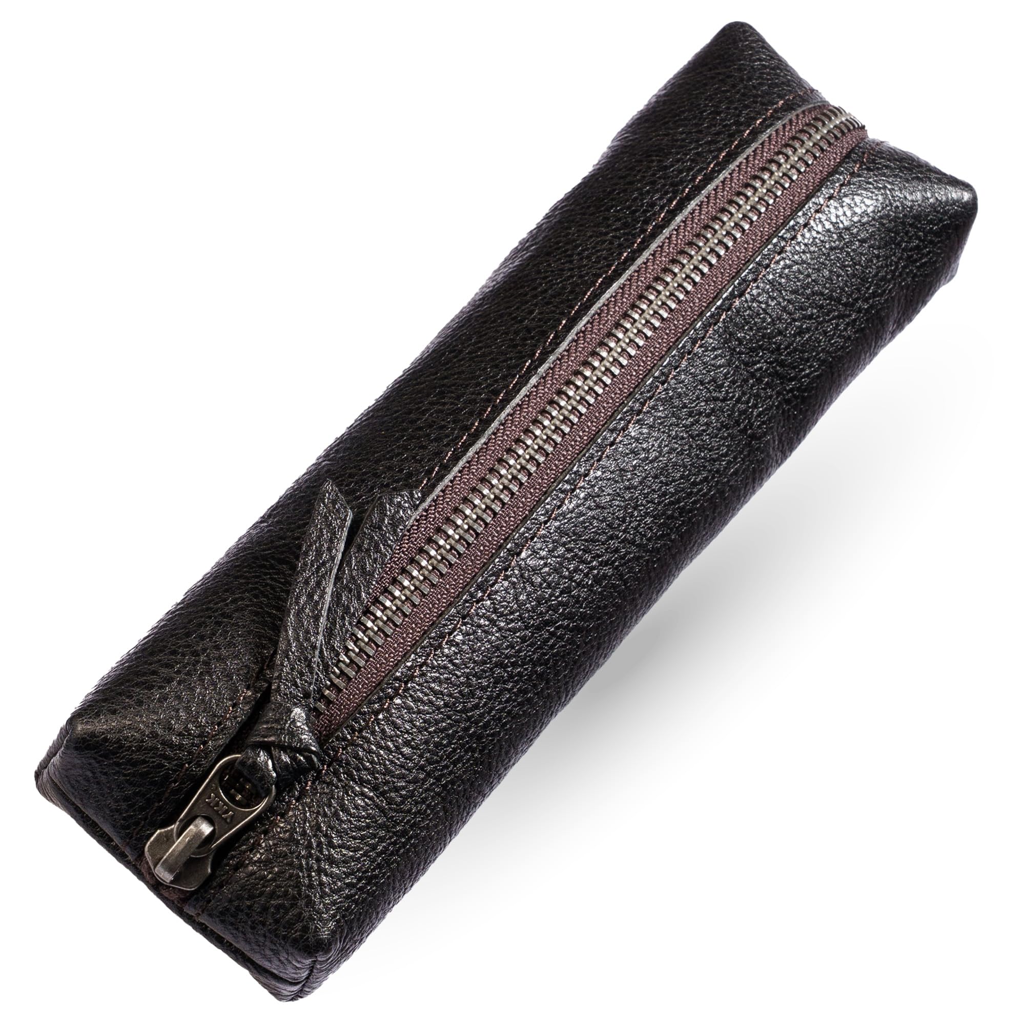 

Ручка Натуральная Итальянская Тосканская Растительного Дублирования YKK Карандаш Ручной работы Тип Большой Квадратный [MALFY] Чехол, Кожа, Кожа, Молния, Тонкий, Маленький, Чехол, чёрный