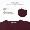 SNOWFLYING Men's V-Neck 100% Wool Pullover Sweater
