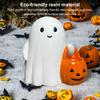 Glow In Dark Halloween Ghost Statue Decor Cute LED Resin Ghost Pumpkin Figurine Halloween Decor Halloween Party Props Ornaments