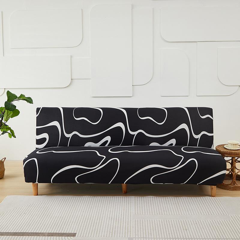 Neng Full Cover Sofa Bed Cover Simple Folding Armless Elastic Sofa Cover Fabric All-Inclusive Universal Cover
