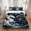 3PCs Mythical Dragons Design Cover Set, Breathable Fabric, Machine Washable (1 Duvet Cover + 2 Pillowcases) (Without Quilt) Yy250911130