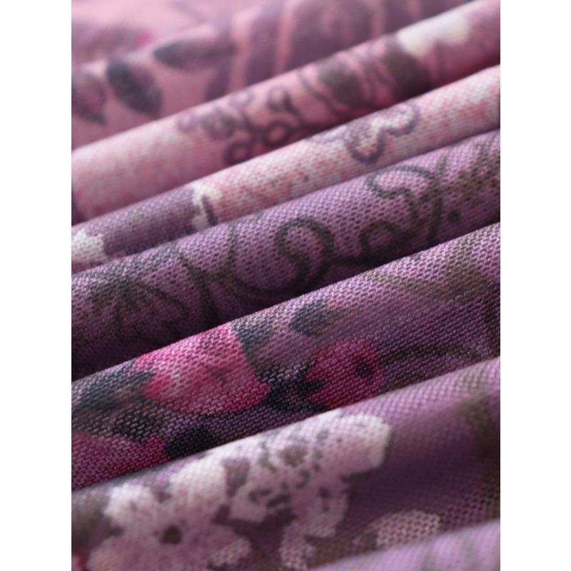 Fitted Shirt, V-neck, Flared Sleeves, Cinched Waist, Sexy Top, Printed Shirt