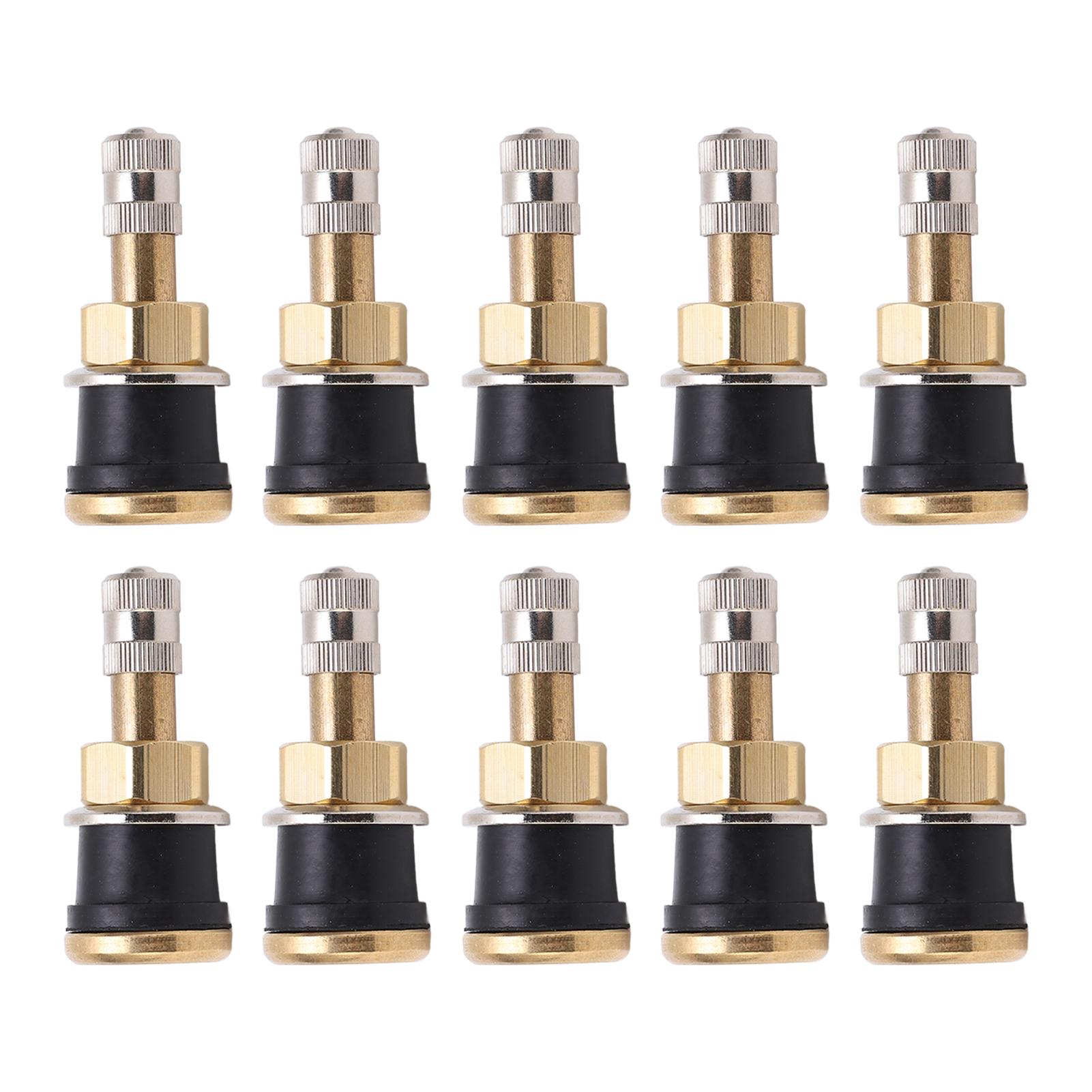 

10 Pcs Brass Valve Stem TR501 High Strength Tubeless Truck Valve Stem for 0.625in Valve Holes