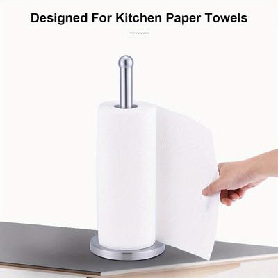 1pc Silver Countertop Paper Towel Holder Organizer Organization for Indoor Kitchen Restaurant Washroom Paper Towel Dispenser
