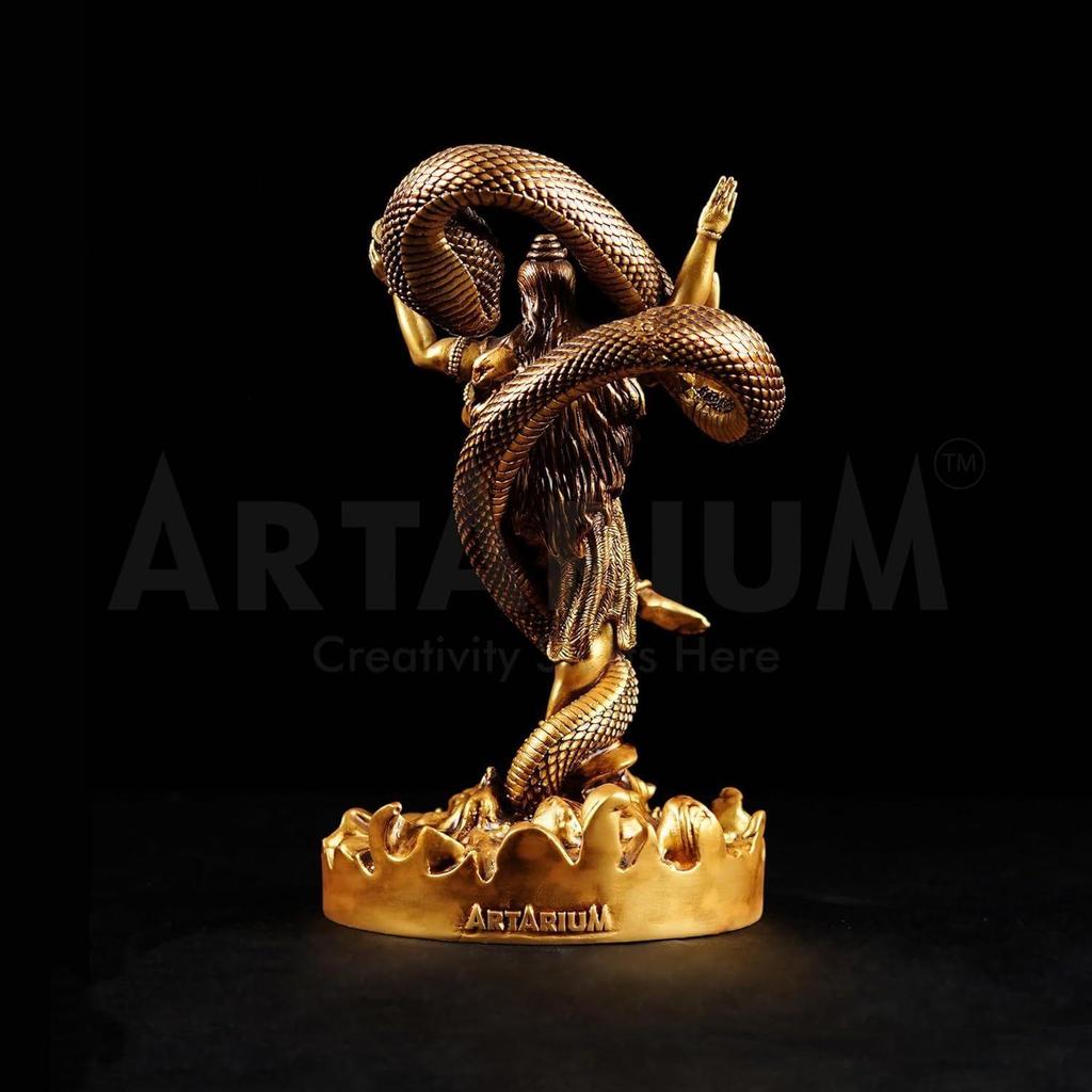 Mystical Shiva Idol Dancing Shivji Statue Handcrafted Shankar Bhagwaan Idol Bholenath Murti Mahadev Statue for Car Dashboard Home Decor Temple