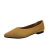 Women's Flat Shoes Spring and Autumn Fashion Knitted Breathable Non Slip Rubber Sole Pointed Women Comfortable Casual Boat Shoes