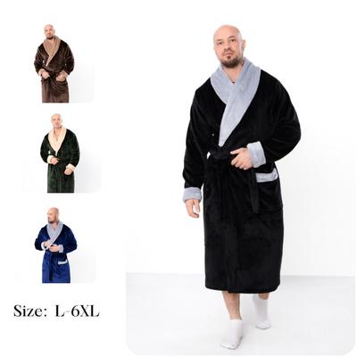 Bathrobe (men) – Terry Fabric, Pocket & Waist Belt, Comfort, Winter 8619-034 HC