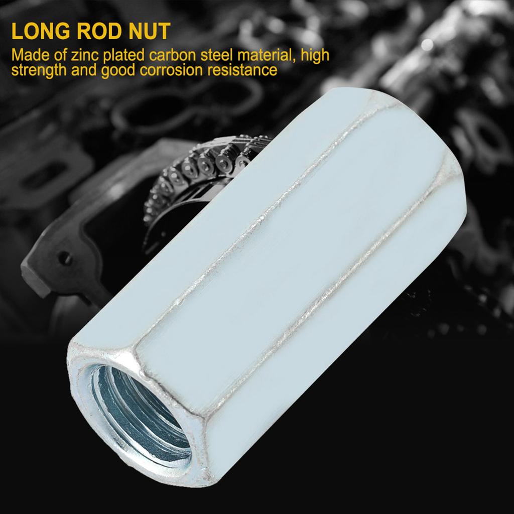5pcs M12*40 Long Rod Nut Hex Hexagonal Sleeve Nut Standoff Threaded Fasteners (17mm)