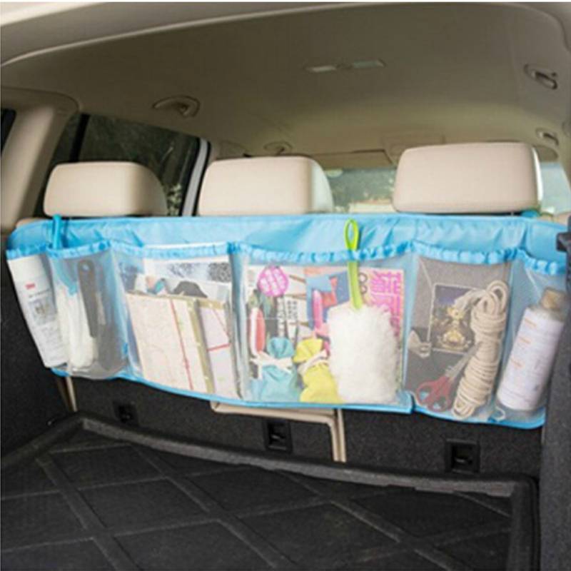 Car Organizer Large Capacity Storage Bag With Oxford Fabric Mesh For Vehicle Interior