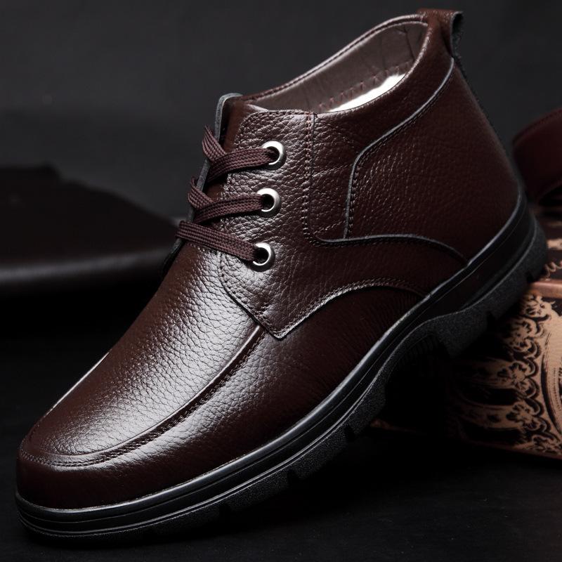 

Elderly cotton shoes men s shoes winter men s cotton leather shoes leather warm winter shoes middle-aged and elderly father shoes winter 44