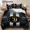 Juventus Legacy: Black Gold Triumph Bedding (1 * Duvet Cover + 2 * Pillowcase, Without Core) Christmas Birthday Gift Bedding Set