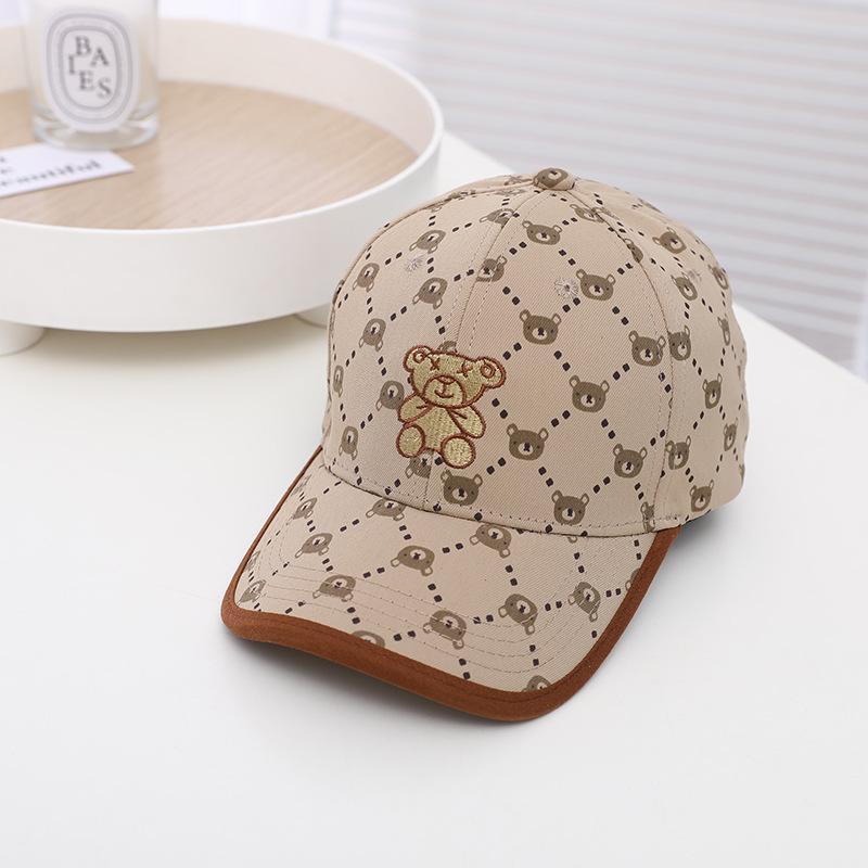 JYL TS DIY Мишка Детская Кепка Сетчатая Бейсболка с Принтом Полиэстер khaki_52-54CM ржавый