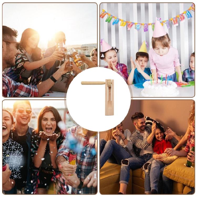 Wood Spinnings Rattle Ratchet Handheld Soundboards Rattle Noise Maker Orff Children Musical Instrument for Games