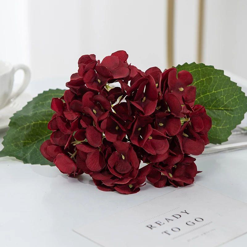 Artificial Flowers 1 Bundle Silk Hydrangea Wedding Decorative Bridal Accessories Clearance Festival Decor Vases Home Diy Bouquet