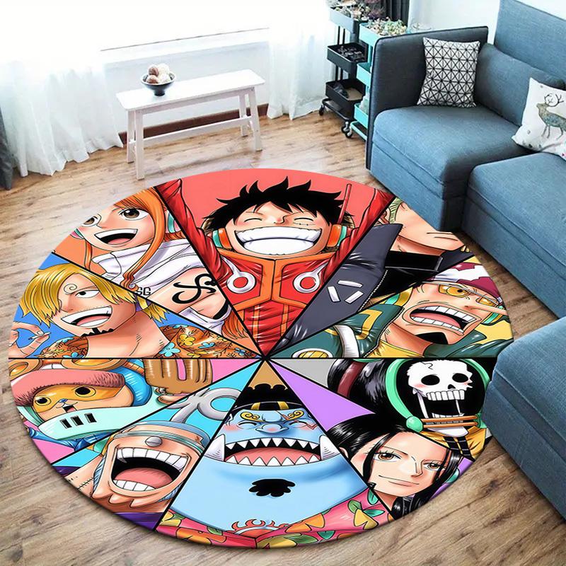 One Piece Round Area Rug Carpet Rug For Living Room Bedroom Sofa Playroom Decor Nonslip Floor Mat