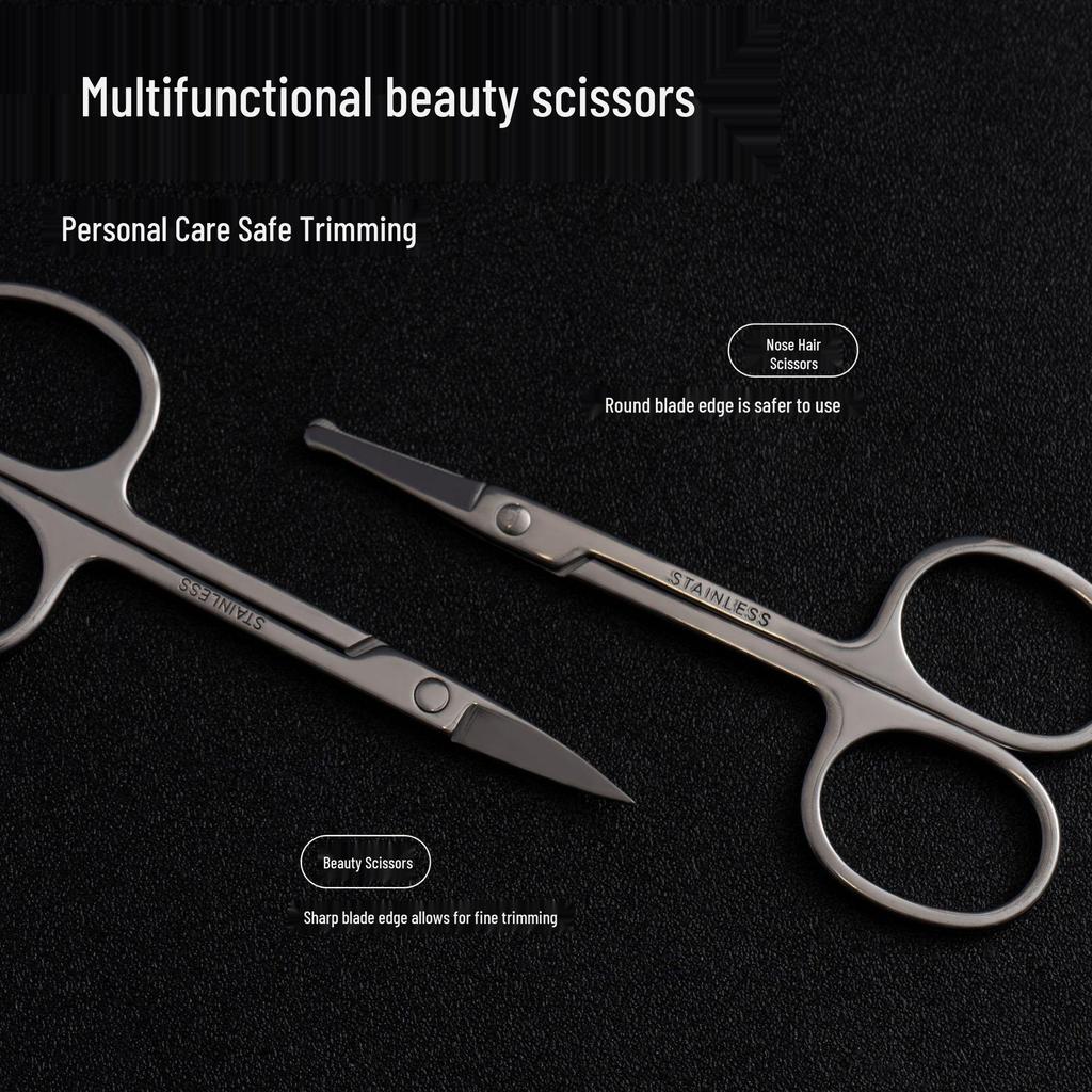 Stainless Steel Beauty Scissors: Eyebrow & Eyelash Trimmer for Men and Women