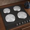 4 PCS Silver Stove Burner Covers Stainless Steel Electric Cooktop Covers  Cooker Protection