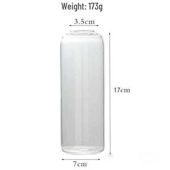 Cylindrical Glass Flower Vase for Wedding and Home Décor